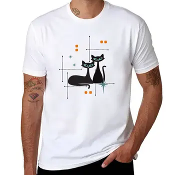 Новая футболка Twin atomic cats, блузка, одежда каваи, одежда хиппи, футболки на заказ, Мужская футболка