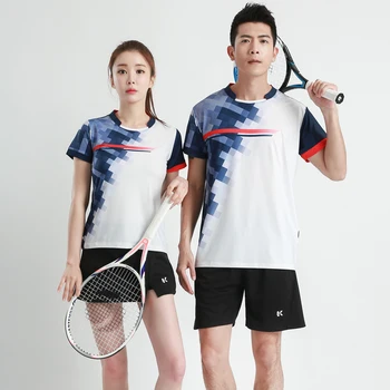 Новые рубашки для настольного тенниса, дышащая рубашка для бадминтона, Женская Мужская рубашка для настольного тенниса, командные виды спорта, Гольф, Волейбол, Теннисная футболка