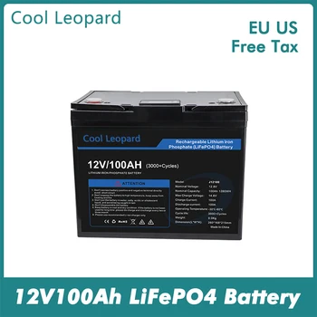 Новый аккумулятор LiFePO4 емкостью 12 В 100 Ач, литий-железо-фосфатный аккумулятор 12 В, для дома, лодки на колесах, электромобиля