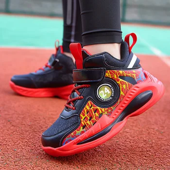 Обувь для мальчиков Детская баскетбольная обувь Нескользящая и износостойкая спортивная обувь для детей младшего школьного возраста Для тренировок мальчиков среднего размера