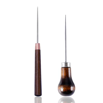 Одинарная ручка для шила из тыквенного дерева Ручка для позиционирования шила Деревянная Ручка Прямой Конус