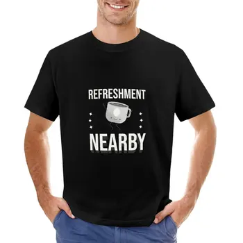 Освежающий чай Кофейная чашка - забавный ретро милый винтаж - черно-белая футболка аниме футболка мужская графические футболки аниме