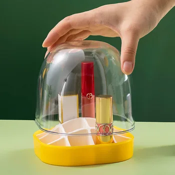 Прозрачный пылезащитный ящик для хранения губной помады с крышкой, акриловая подставка для хранения глазури для губ, Настольное хранилище для макияжа