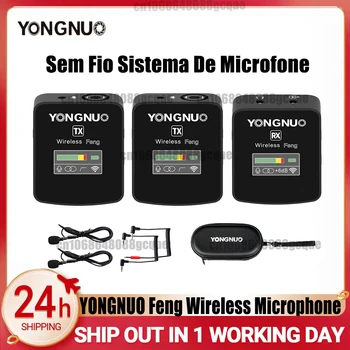 Профессиональный микрофон YONGNUO FENG с петличным микрофоном 2,4 G для настольной зеркальной камеры для смартфонов iPhone Android