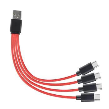 Прочный 4 в 1 Преобразующий USB-Шнур Type-C Для Зарядки Телефона, Провод Для Быстрой зарядки, 4 Порта J60A
