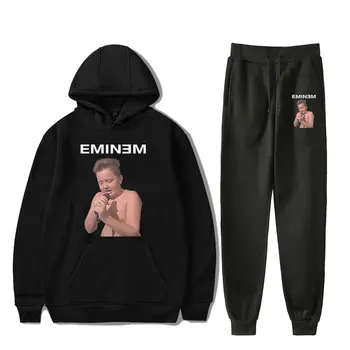 Пуловер С КАПЮШОНОМ Gibby Eminem, комплект мужских и женских толстовок, Брюки из двух частей