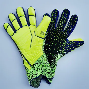 Размер 6-10 Вратарские перчатки Футбольные утолщенные Нескользящие латексные Молодежные футбольные перчатки для взрослых с защитой пальцев