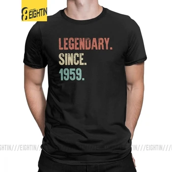 Ретро Винтажные футболки на 60-летие, легендарные с 1959 года, Футболка 2019, Модная мужская одежда с коротким рукавом, подарочные футболки из хлопка