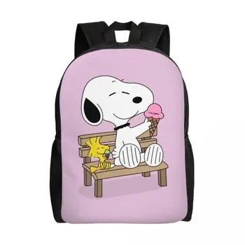 Рюкзак с 3D принтом Woodstock Dog Manga для мальчиков и девочек, школьные дорожные сумки для колледжа, мужская женская сумка для книг, подходит для 15-дюймового ноутбука