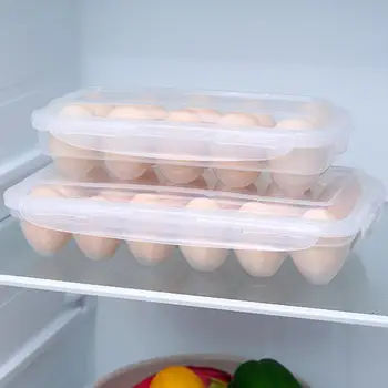 Удобный футляр-органайзер для яиц, прочный, защищающий от столкновений с крышкой Контейнер для яиц в холодильнике с сеткой 10/18