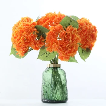 Украшение из искусственного цветка Hydrangea macrophylla, украшение гостиной, пластиковая тумбочка для телевизора класса люкс, декоративный цветок