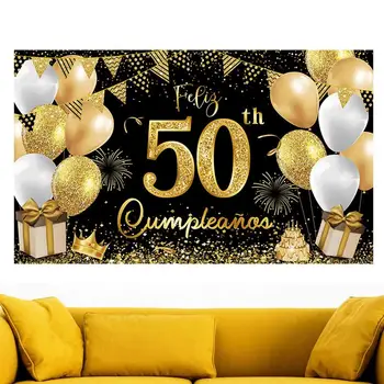 фон для фото на 50-й день рождения, плакат с надписью 