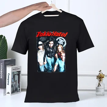 Футболки Tokio Hotel Group Music Y2K Rock, Летняя Модная футболка с принтом, Повседневная Футболка С круглым вырезом, Брендовая Забавная футболка, Топы, тройники