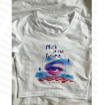 футболки с буквенной графикой, женская уличная футболка, Винтаж 2000-х, укороченная футболка с коротким рукавом Fairy Y2k, Лето в стиле Панк, Стиль Y2K, Тонкий