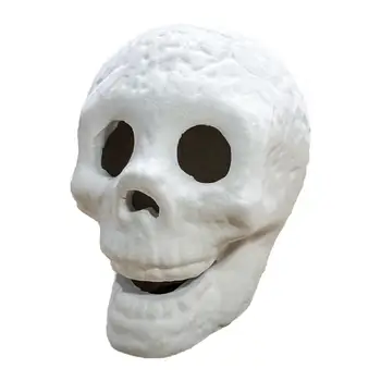 Череп для камина на Хэллоуин Реалистичный орнамент в виде черепа из керамической глины для украшения костра на Хэллоуин