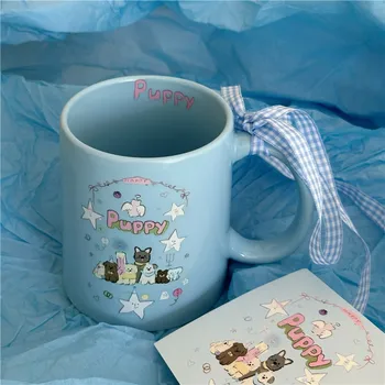 Японская керамическая кружка с милым мультфильмом Кружка Женская Домашняя пара Чашка для воды Чашка для кофе Чашка для завтрака