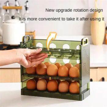 Ящик для хранения яиц, Органайзер для холодильника, Контейнеры для еды, Футляр для хранения свежих яиц, держатель лотка, Диспенсер, Кухонные ящики для хранения