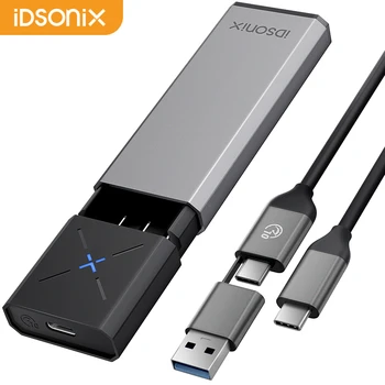 IDSONIX M.2 NVMe SATA SSD Корпус Адаптер USB3.2 GEN2 Type C 10 Гбит / с NVMe PCIe и 6 Гбит /с AHCI SATA / NGFF Внешний корпус для жесткого диска